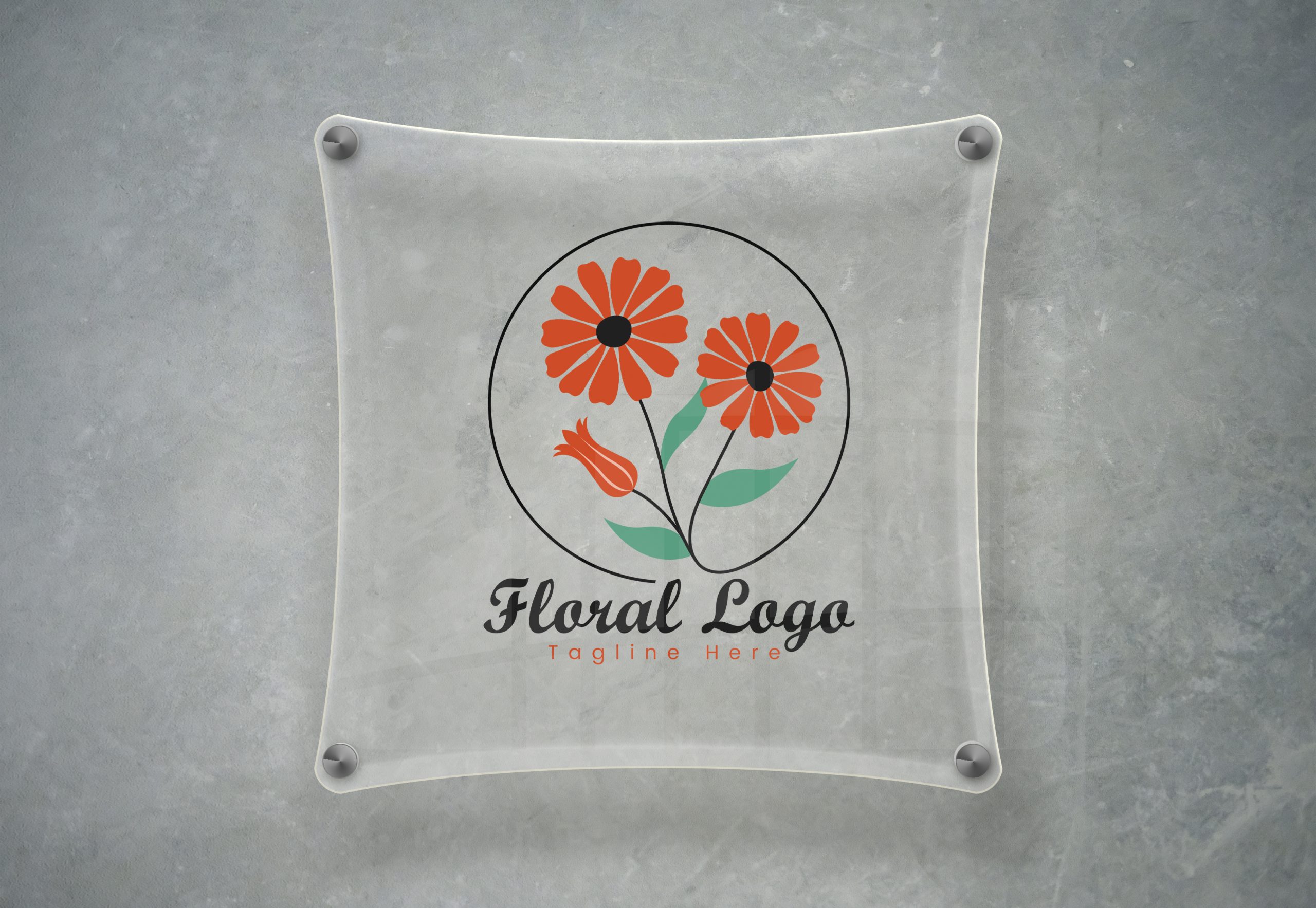 Free Template Floral Logo Concept Design