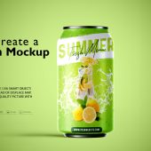 Soda Can PSD Mockup