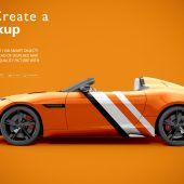 Sport Car Free PSD Mockup