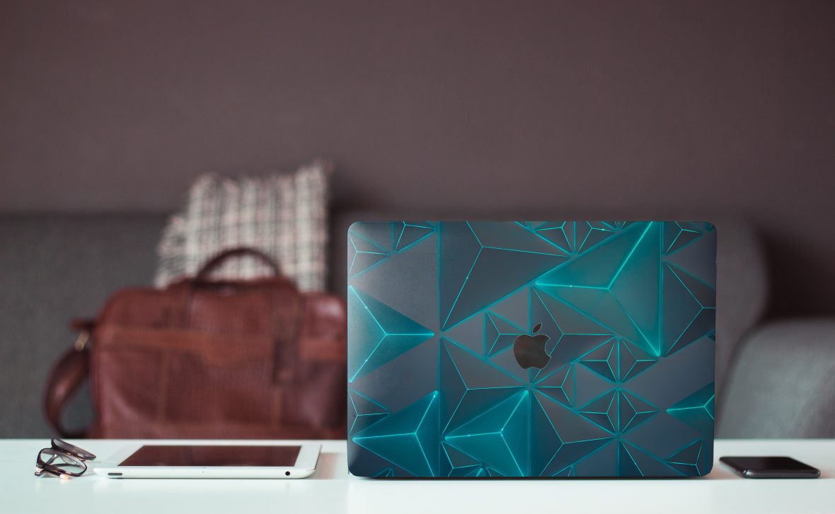 Apple Laptop Skin Design Mockup GraphicsFamily