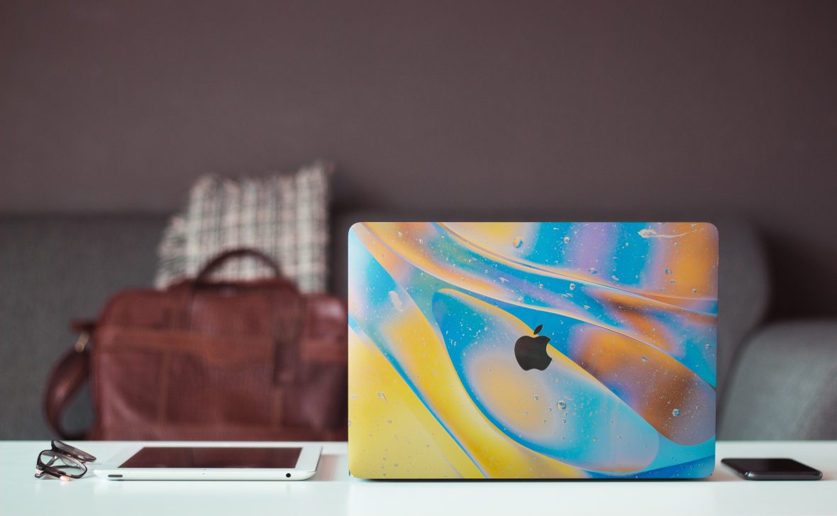 Apple Laptop Skin Design Mockup – GraphicsFamily
