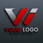 Black Wall Logo Design Mockup