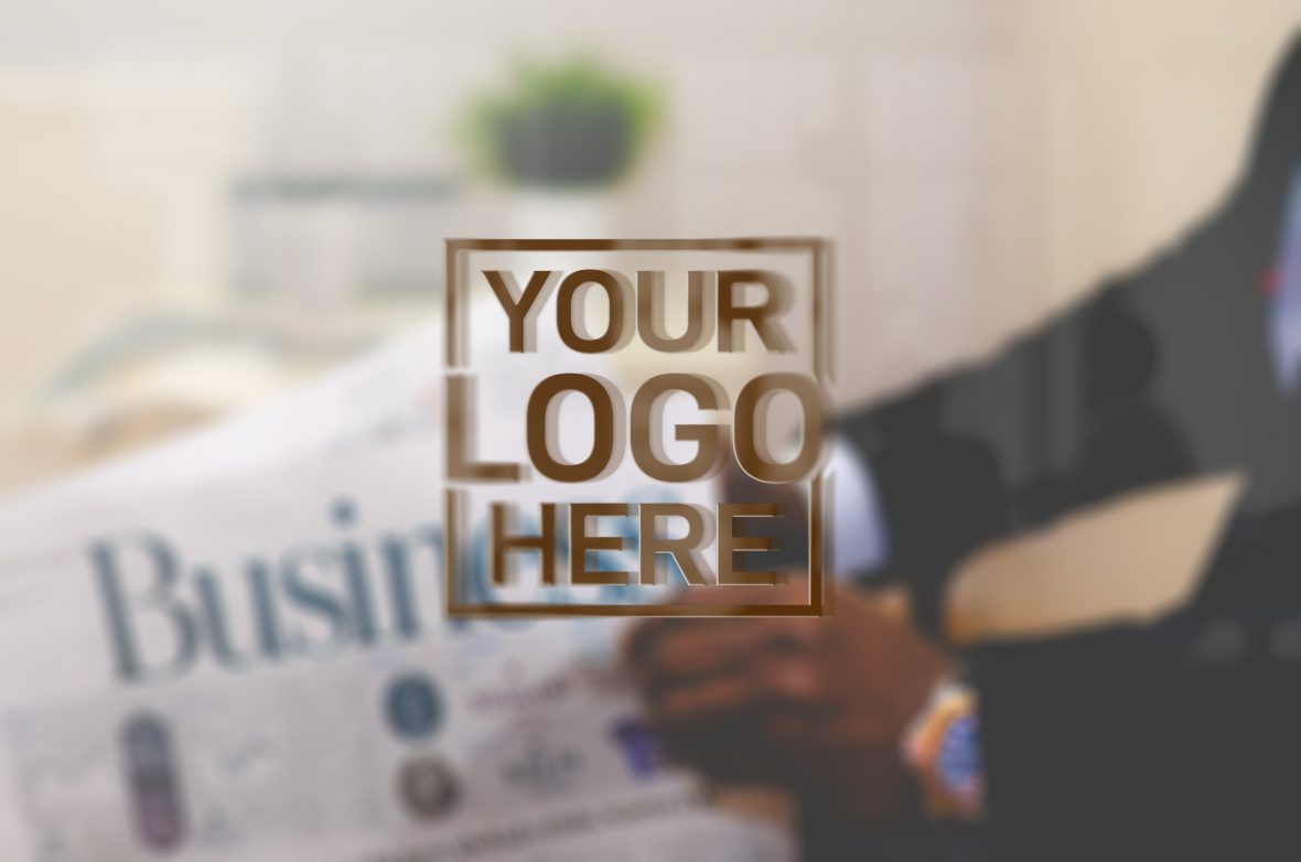 Business Office 3D Logo Mockup free