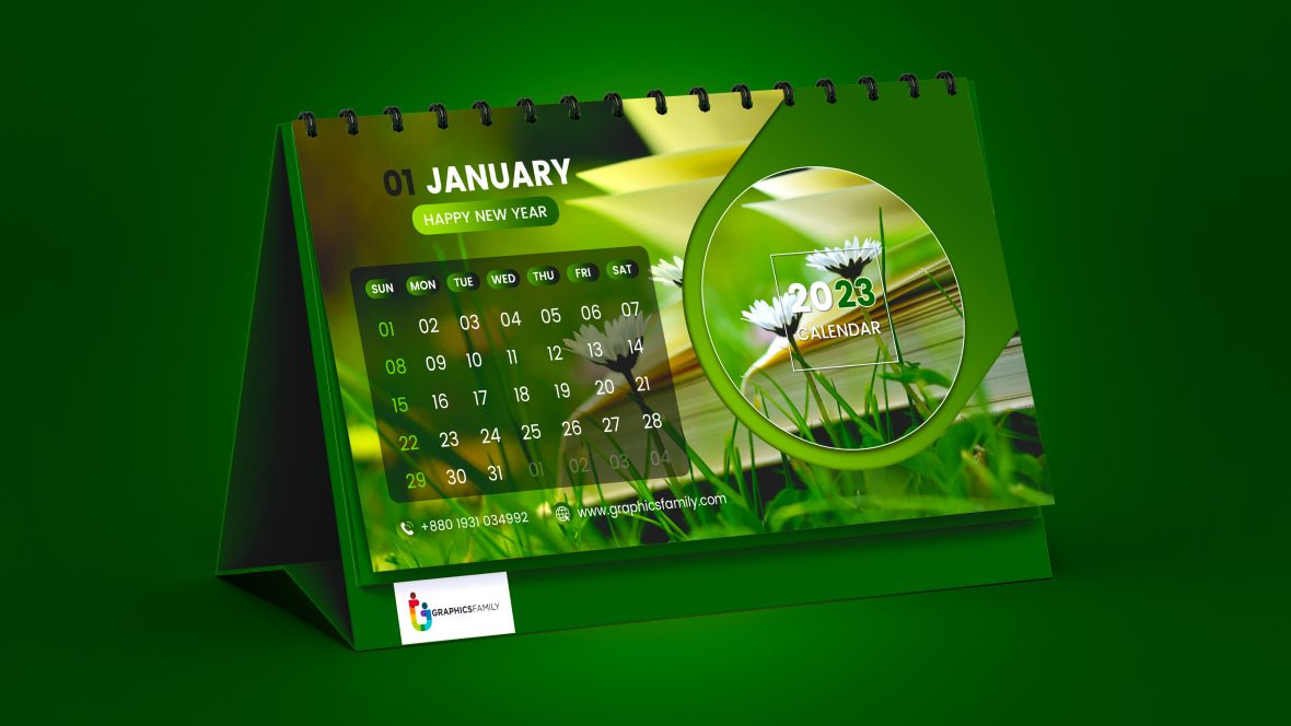 Creative 2023 New Year Desk Calendar Design