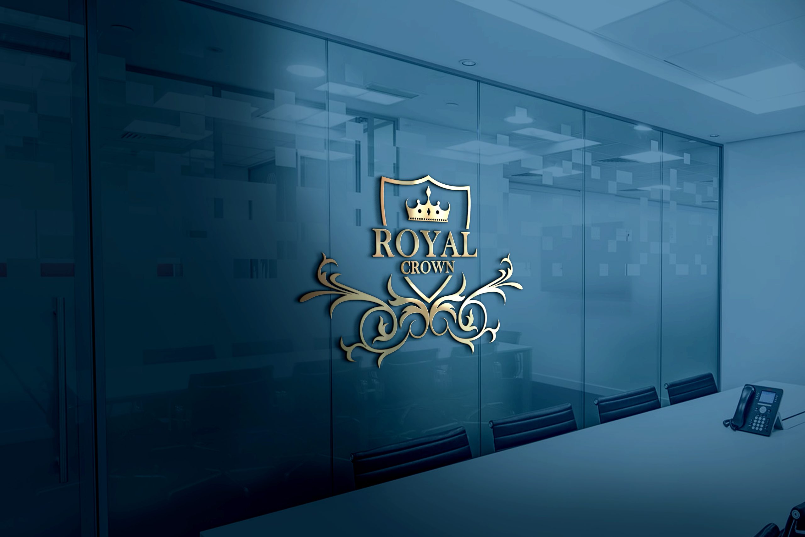 Download Royal Logo Concept Design With Crown Shape