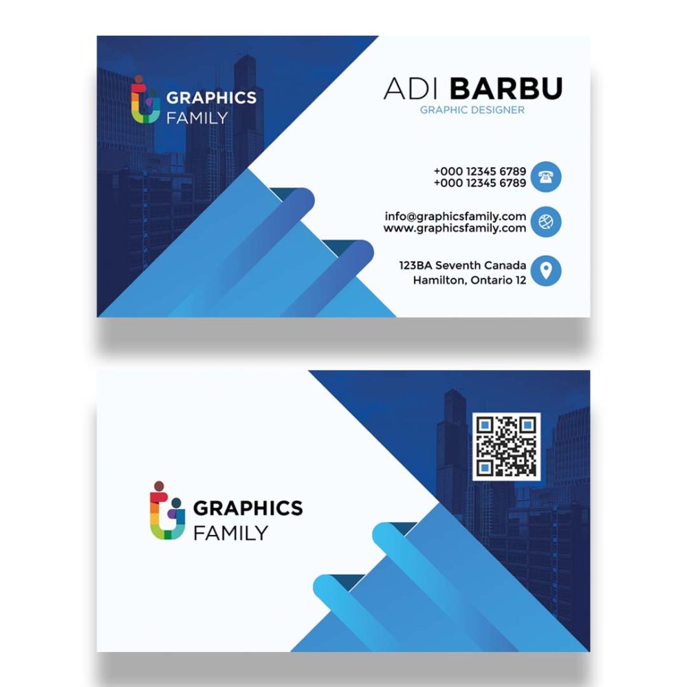 Free Blue Business Card Design Template