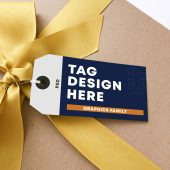 Gift Tag Design Mockup