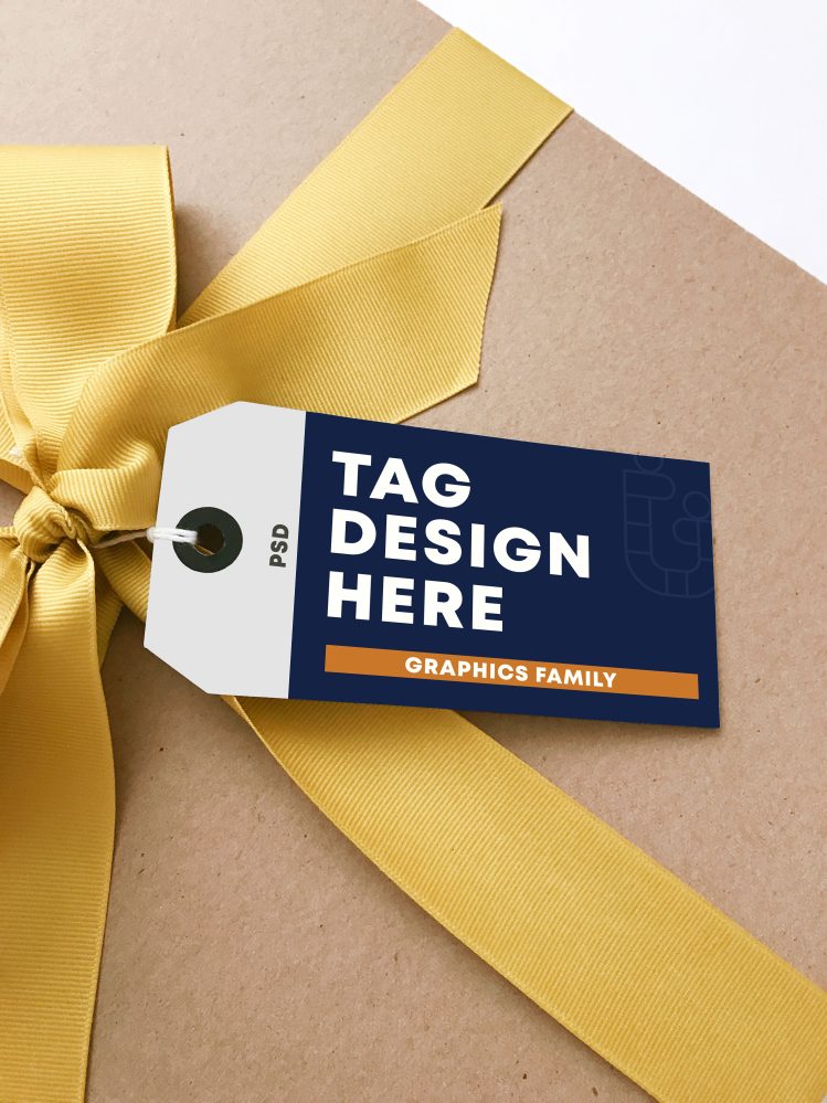 Gift Tag Design Mockup