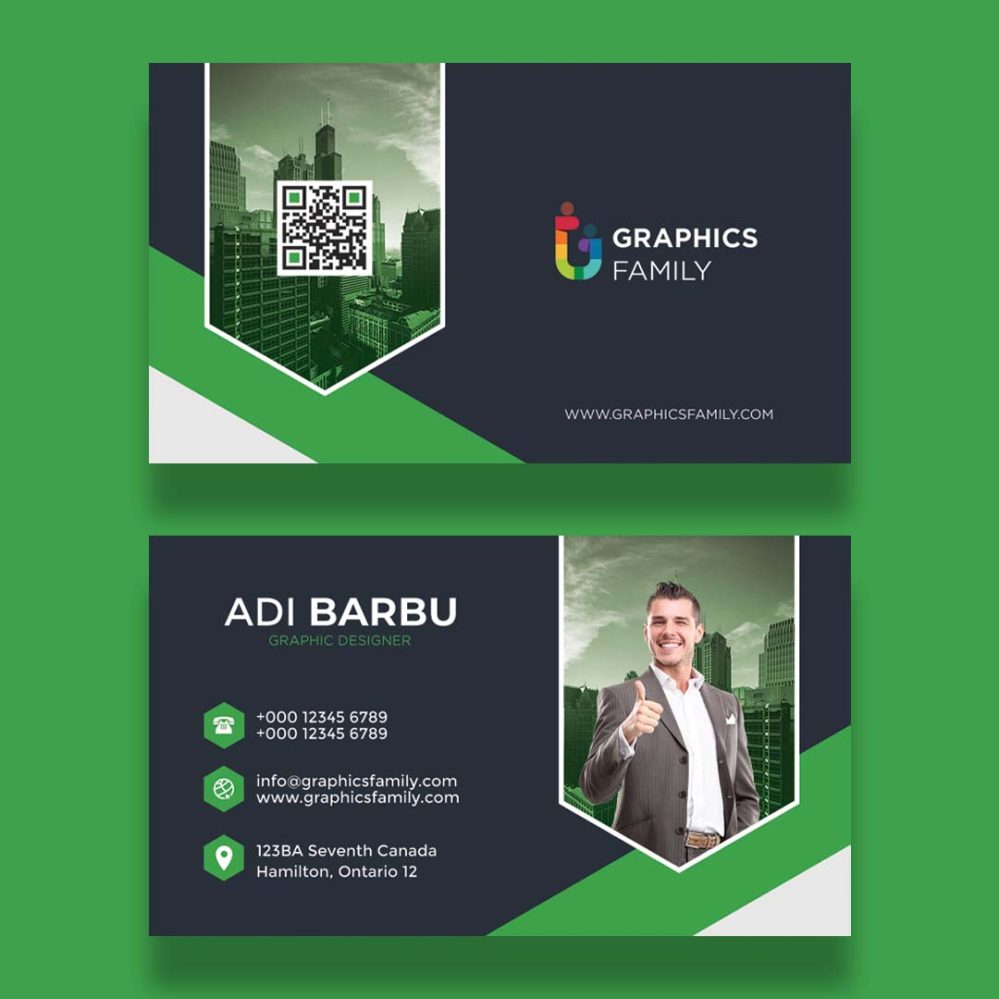 Green Business Card Template