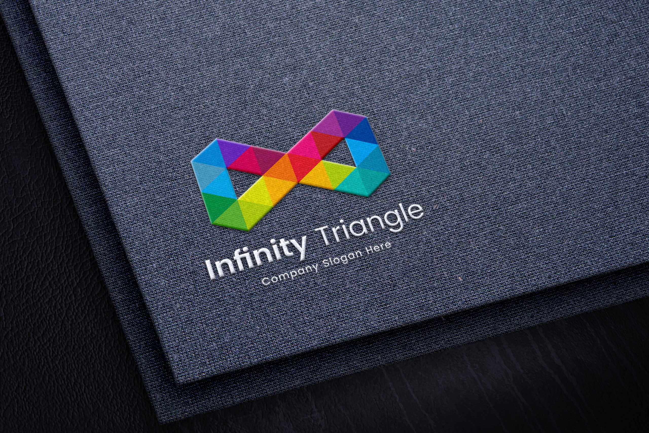 Infinity triangle colorful logo template