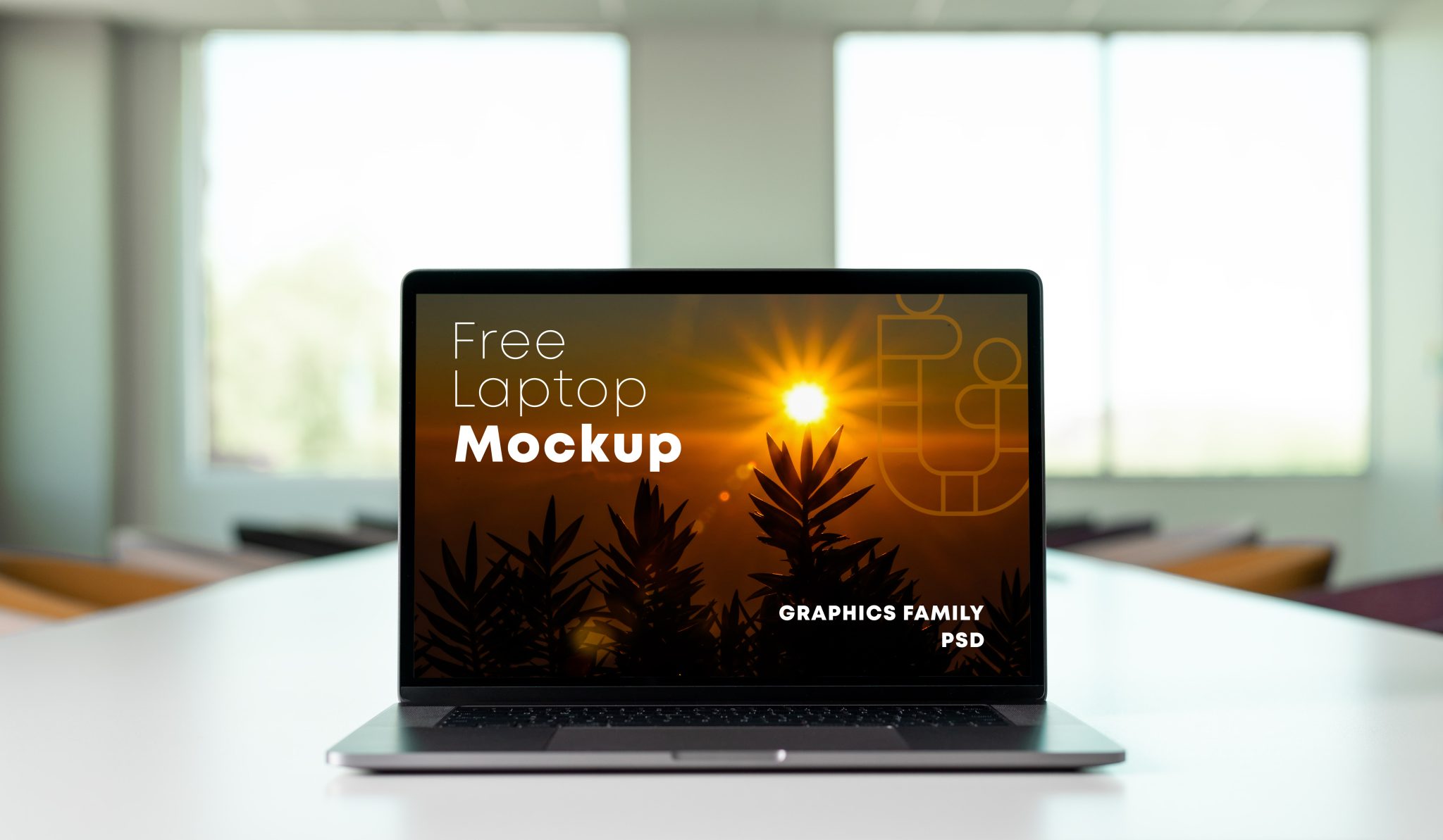 Laptop Screen Design Mockup   GraphicsFamily