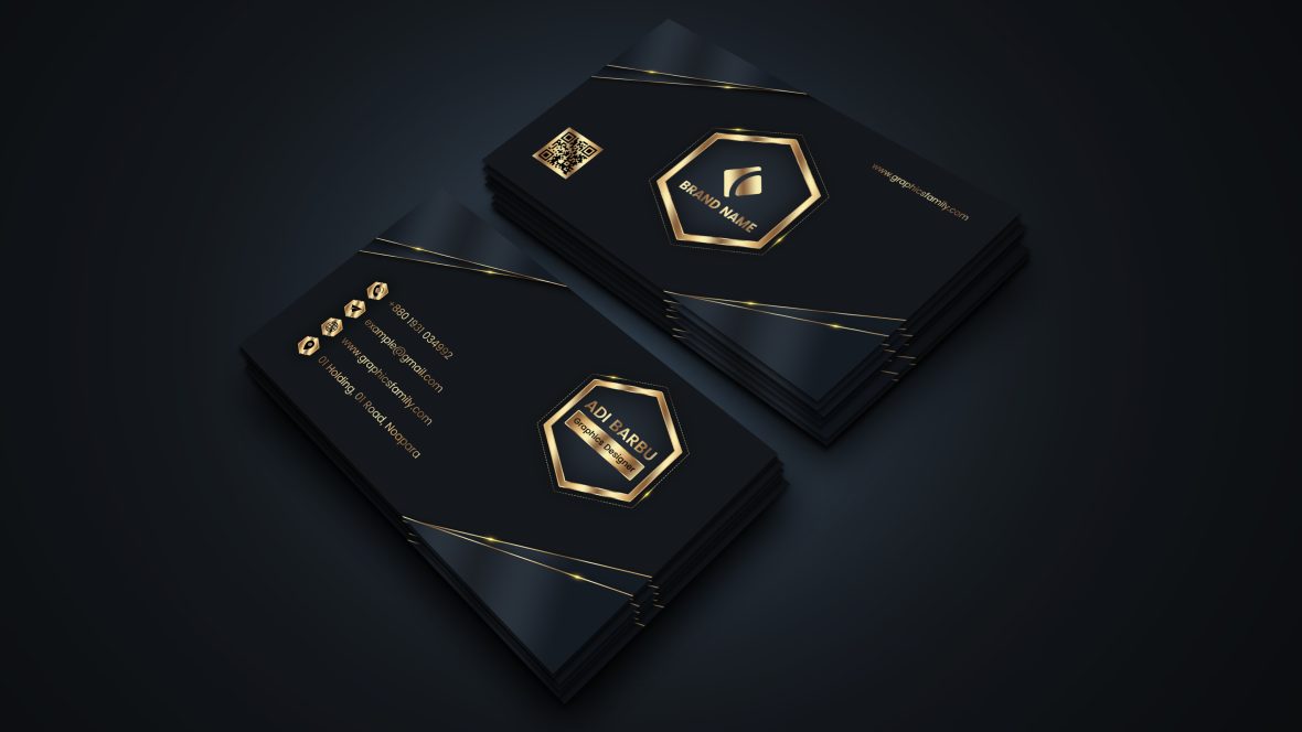 Luxury Black Business Card Design