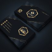 Luxury Black Business Card Design