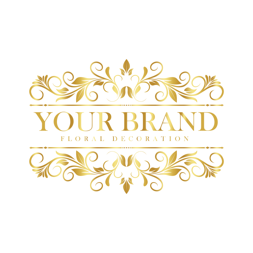 Luxury VIP logo concept design for your brand with floral decoration ...