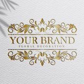 Luxury VIP logo concept design for your brand with floral decoration