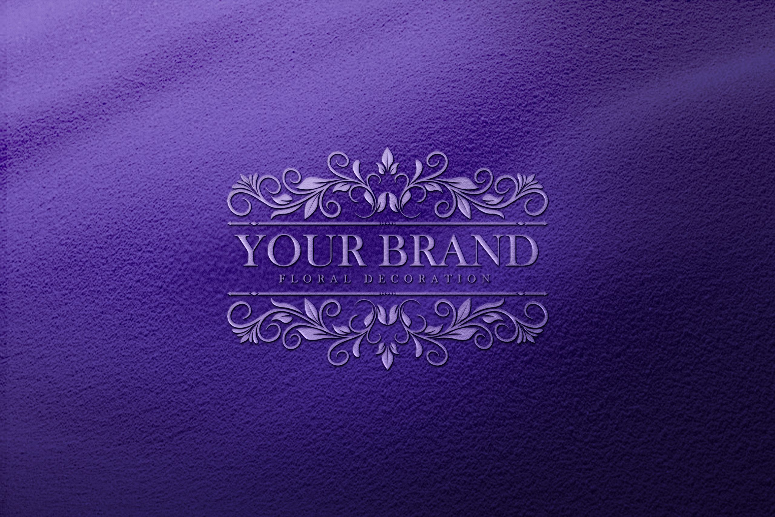 Luxury vip logo concept design for your brand with floral decoration Transparent PNG