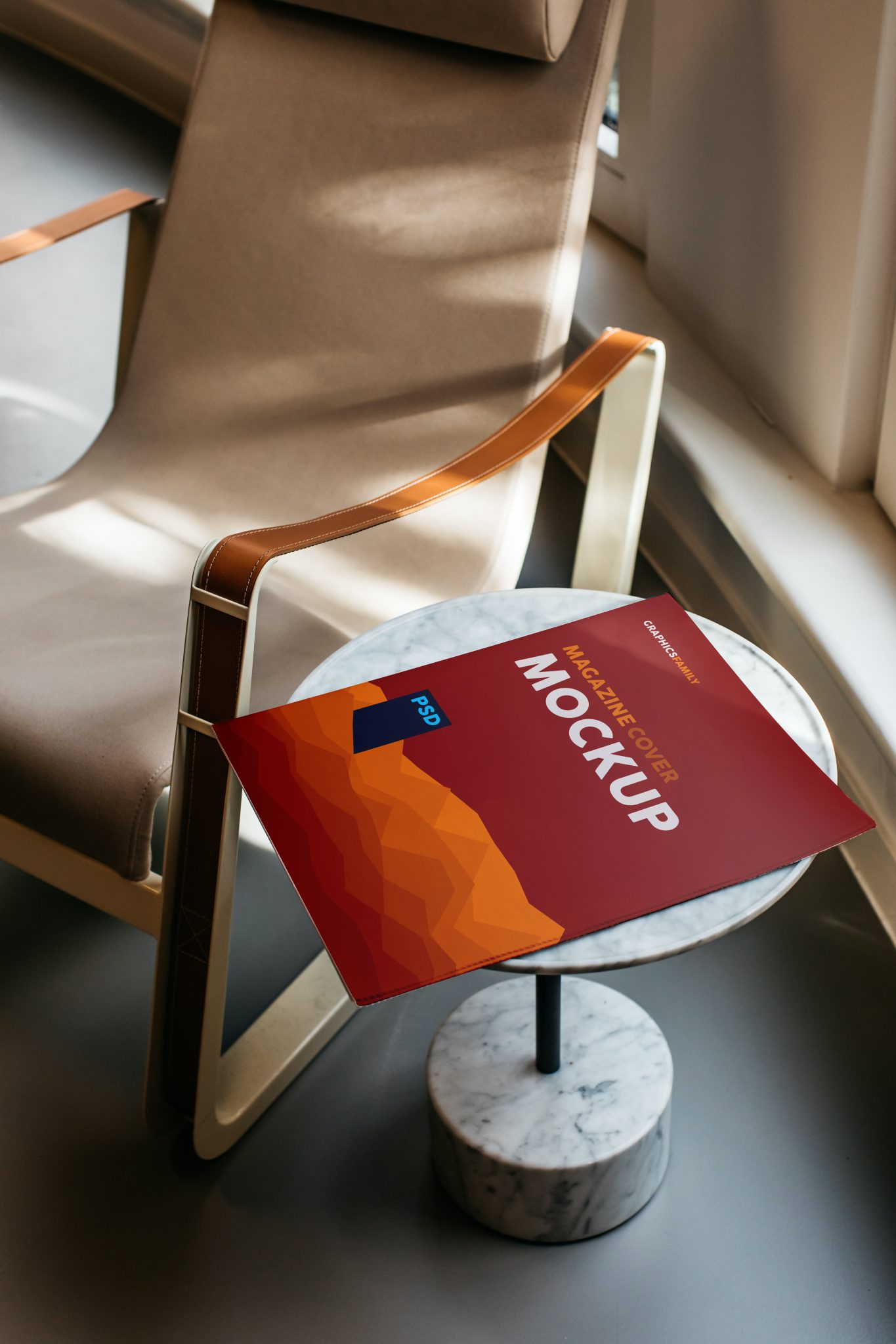 Magazine On Table Mockup – GraphicsFamily