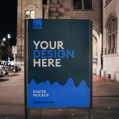 Night Street Poster Mockup