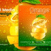 Orange Juice Social Media Post Banner