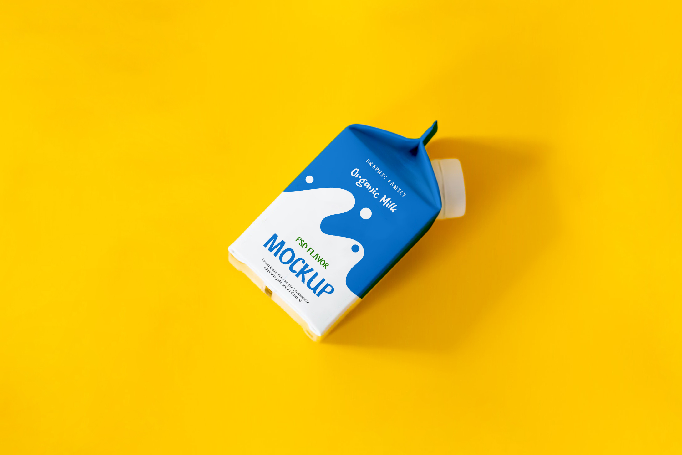 Organic Milk Bottle Mockup free