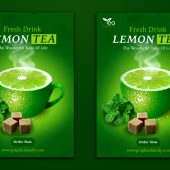 Professional Advertising Poster Design for Tea Product