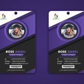 Purple & Black Creative Id card Design