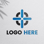 Realistic Paper Pressed Logo Mockup Free PSD