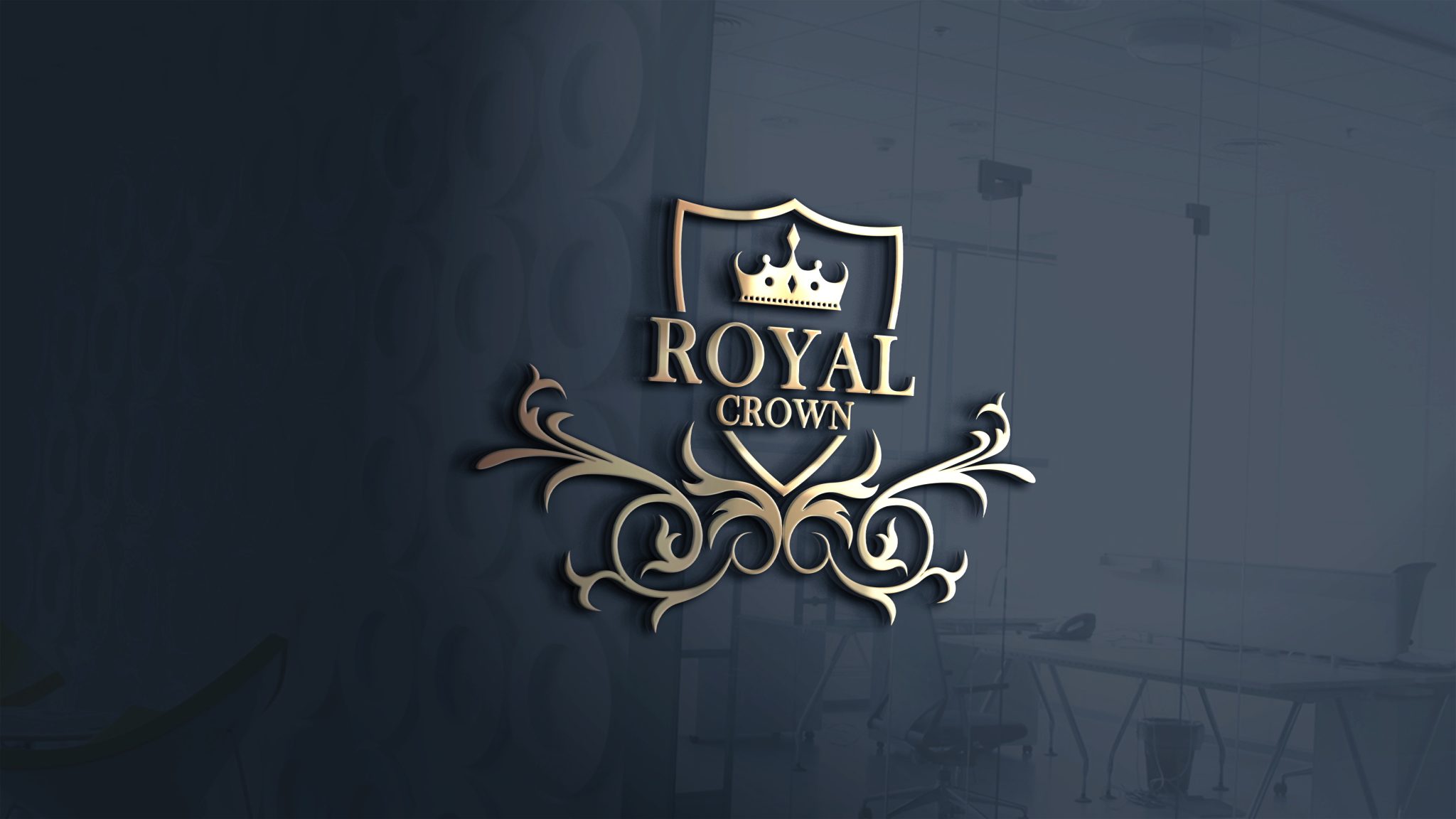 Royal Logo Concept Design With Crown Shape – GraphicsFamily