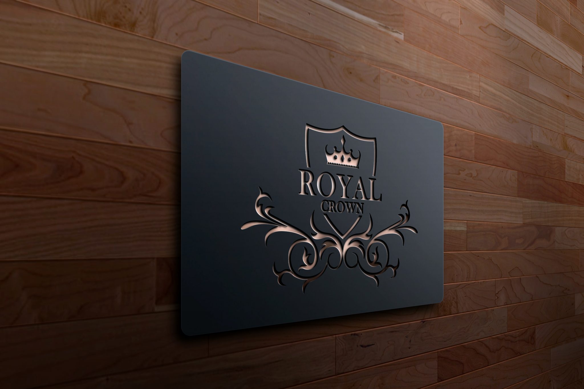 Royal Logo Concept Design With Crown Shape – GraphicsFamily
