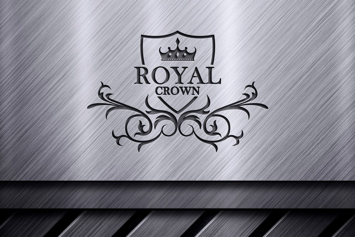 Royal Logo Concept Design With Crown Shape PSD