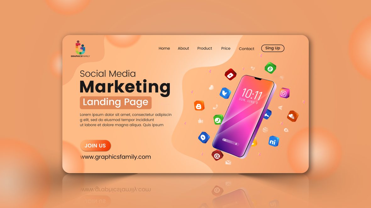 Social Media Marketing Landing Page Design