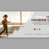 Travel Agency Simple Facebook Cover Design