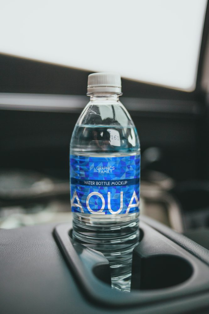 Water bottle Label Mockup