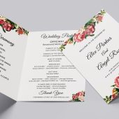 Wedding Program Bi Fold Template