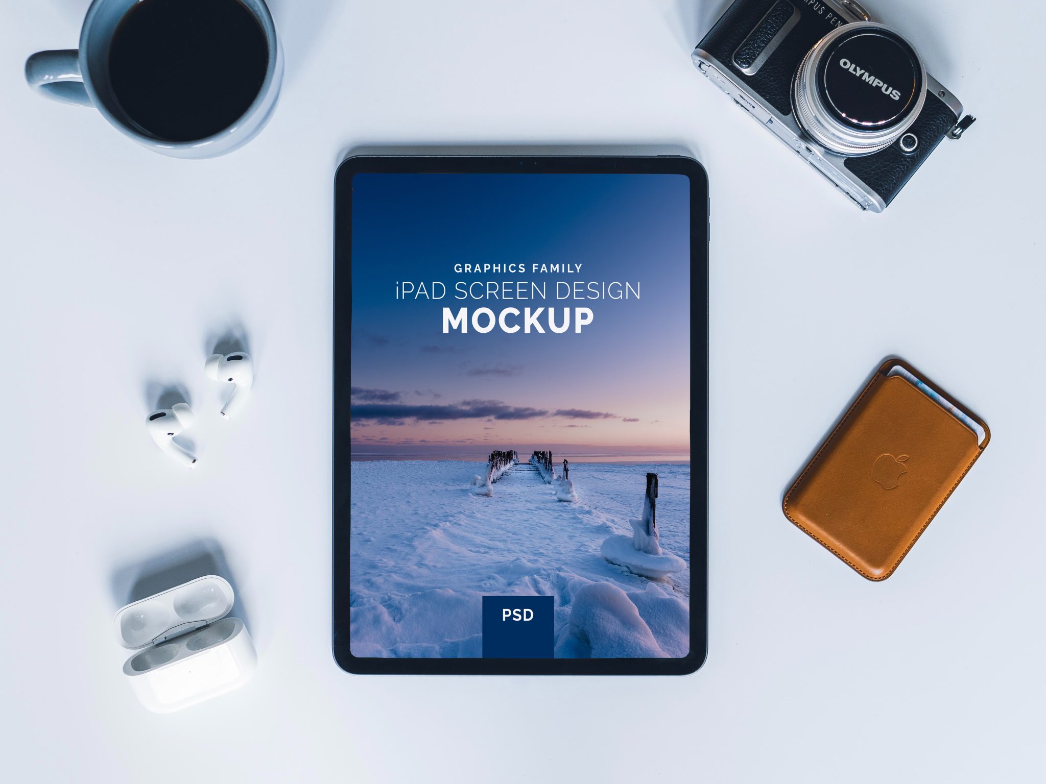 iPad Screen design Mockup – GraphicsFamily