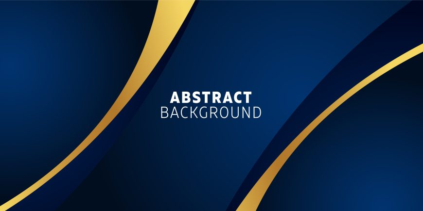 Dark Blue Gradient Background with Golden Rounded Shape