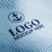 Realistic Logo Mockup on Fabric Texture