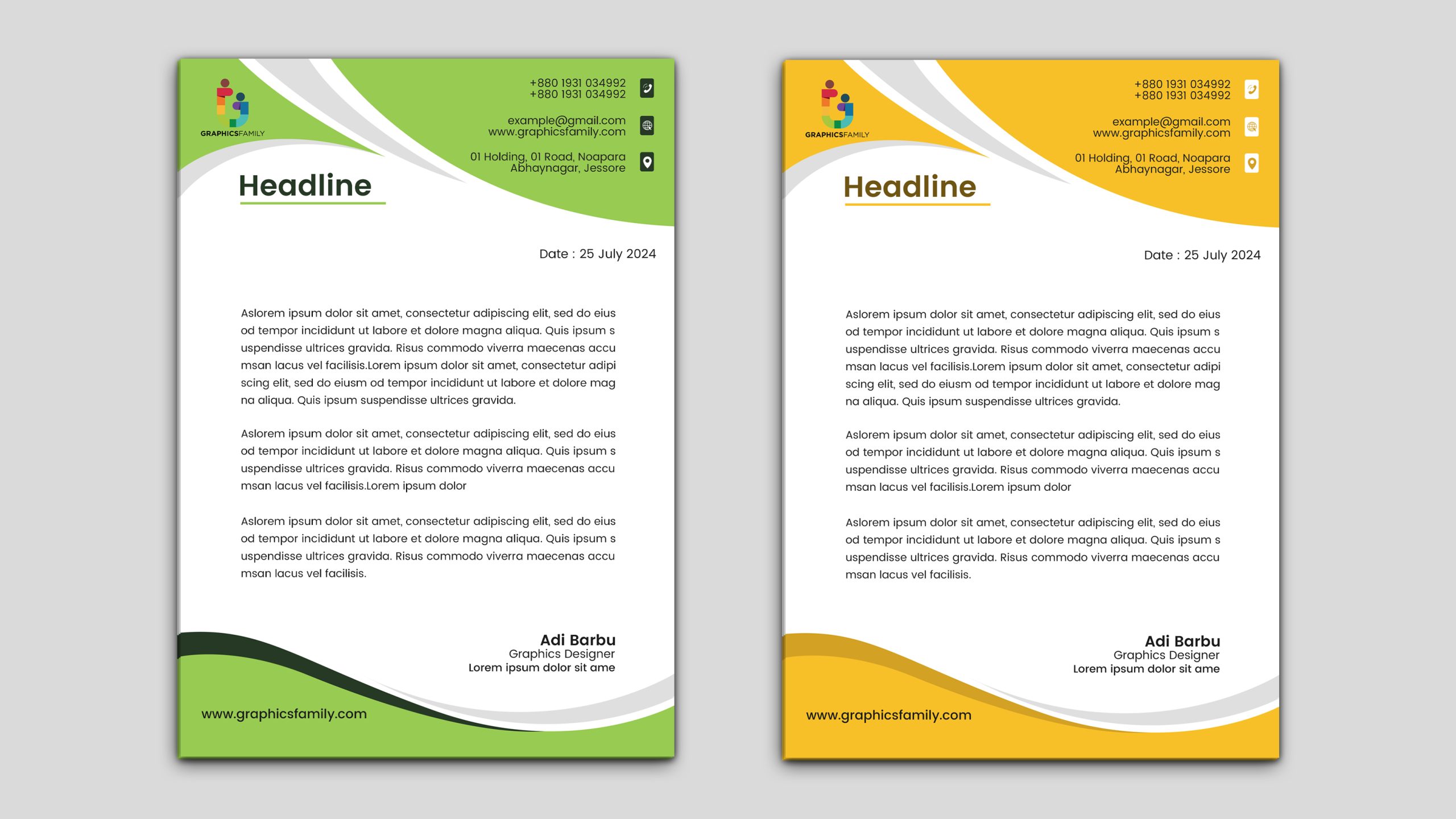 👔 🕴🏼 Corporate business branding identity, letterhead, business card,  invoice, envelope design Premium PSD – GraphicsFamily