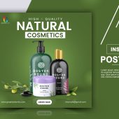 Natural Cosmetics Product Instagram Post Design