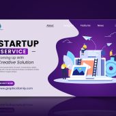 Social Media Landing Page Design for Startup Business