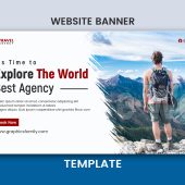 Travel Agency Social Media Website Banner Design Template