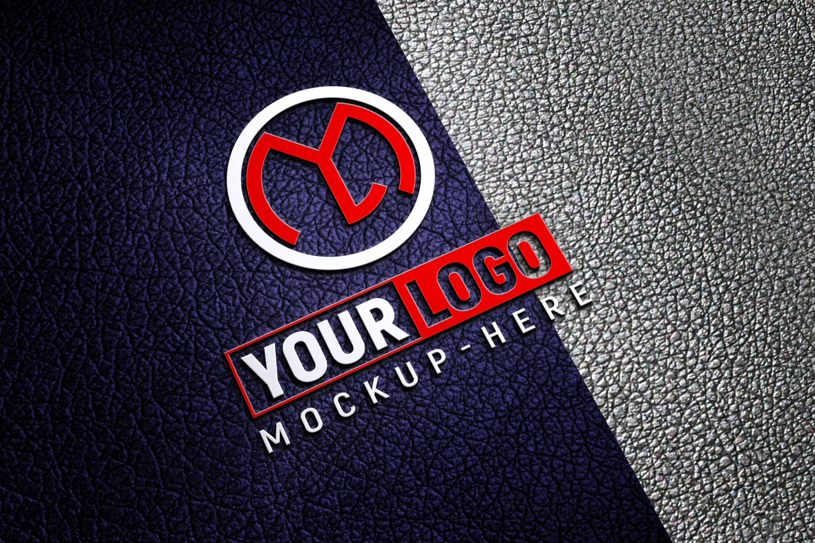 3D Emblem Logo Mockup