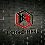 Abstract 3D Logo Mockup