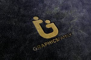 Black Leather Stamping Logo Mockup – GraphicsFamily