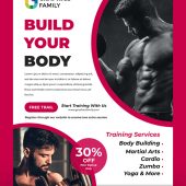 Fitness Professional Flyer Template Design