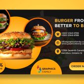 Free Burger Promo Banner Design