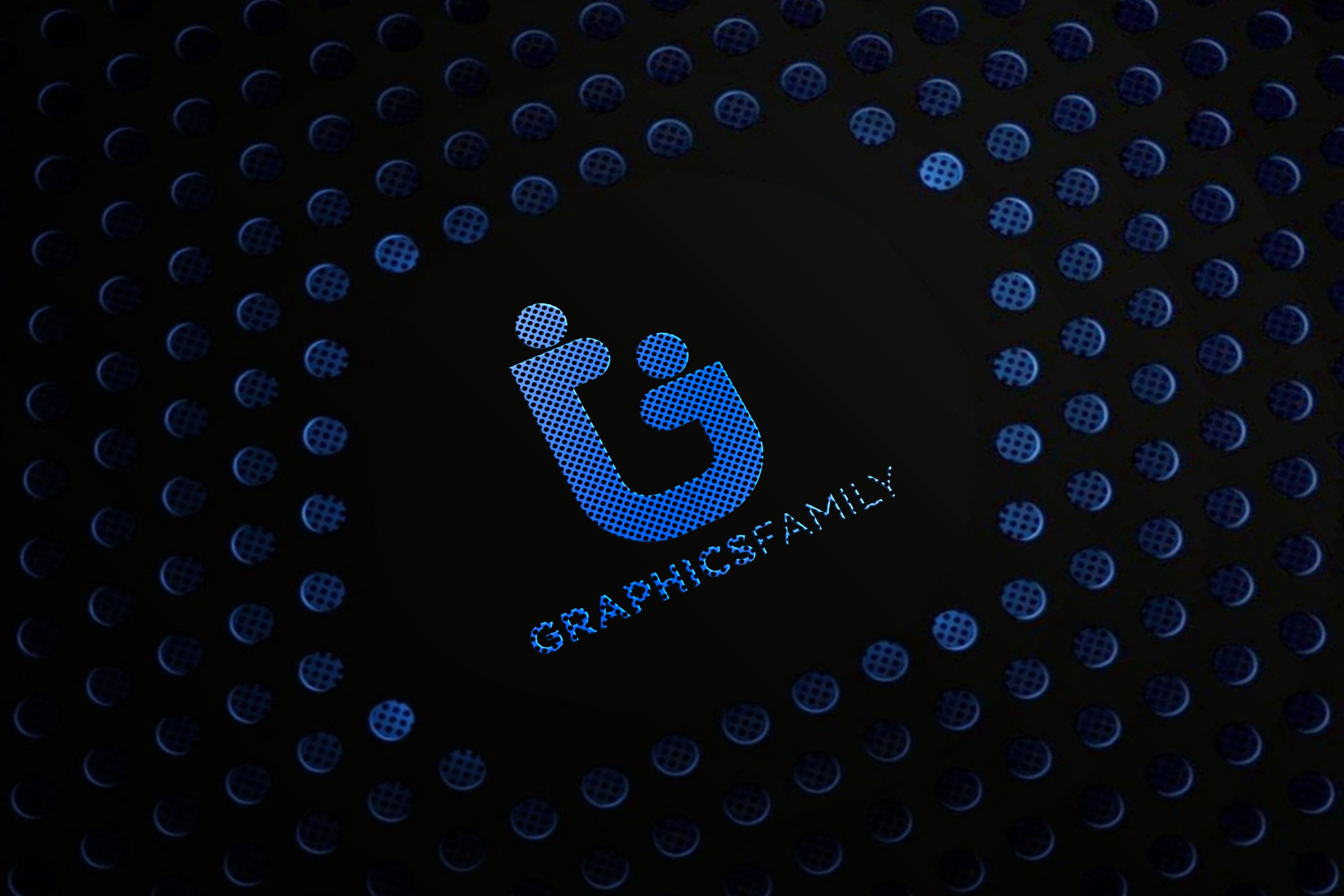 Free Download Logo Mockup on Dark Texture Background