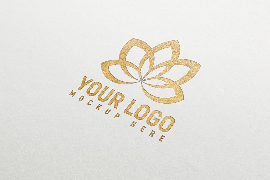 Golden Lines Logo Mockup