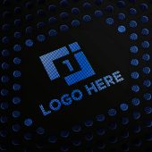 Logo Mockup on Dark Texture Background