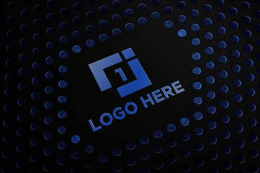 Logo Mockup on Dark Texture Background